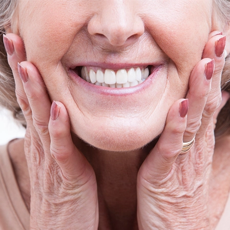 Dentist Raleigh NC Senior Lady With Nice Smile