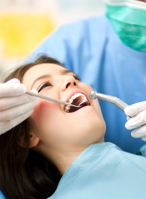Dentist Raleigh NC Woman Receiving Dental Exam