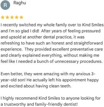 Dentist Raleigh NC Raghu Testimonial